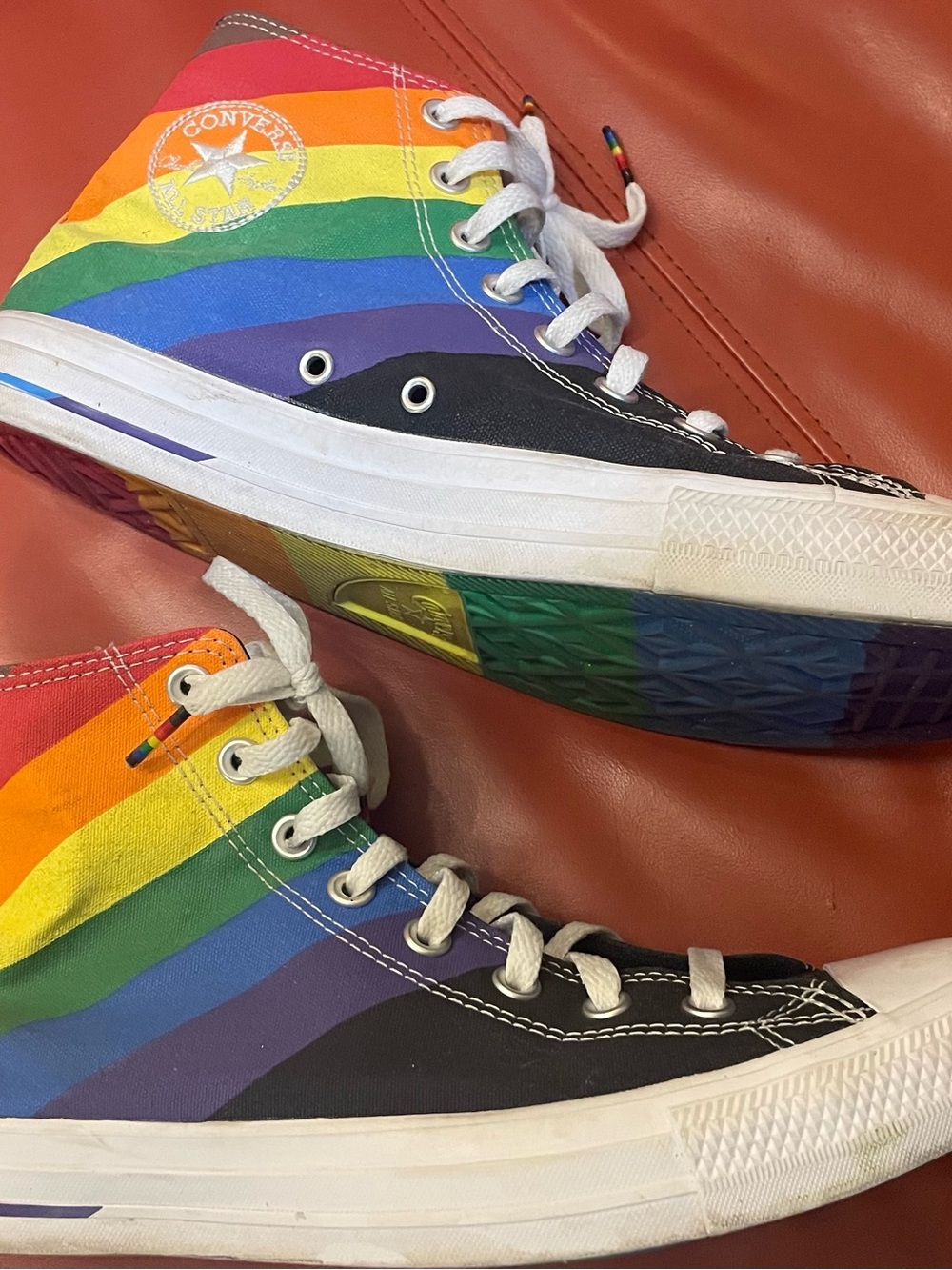 Converse Rainbow High Top Sneakers - Multicolor
